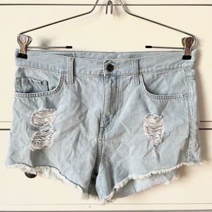 Vans High Waisted Distressed Denim Shorts